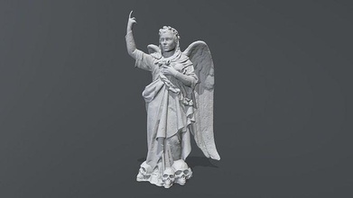 ángel 1 estatua of impresión imprimible roca montaña ruina juegos juguetes juego accesorios 3d print model - Mito3D