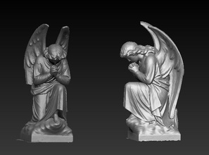 angelo statua 3 3d modello scultura arredamento figura marmo monumento fallimento arte sculture scolpito classico barocco legna 3dmodel 3d print model - Mito3D