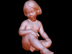 angelo bambino scultura regalo statua 3dprintable 3d stampa fallimento sculture arte 3d print model - Mito3D
