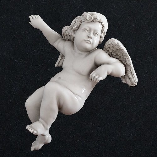 angel baby cupid 1 jewelry pendant andelbaby valentinesday cartoon love hert arrow art sculptures 3D print model - Mito3D