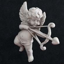 angel baby cupid pendant jewelry andelbaby valentinesday cartoon love hert arrow art sculptures 3d print model - Mito3D
