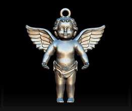 angel charm jewelry sculpture statue wing cupid valentine cherubim religiou holly printing boy pendants jewish icon cherub statuette hebrew object 3d print model - Mito3D
