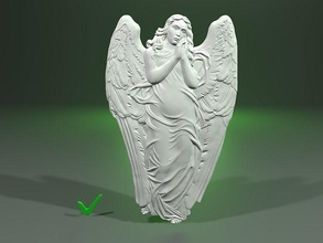 melek cnc 3d Yazdır heykel Sanat insanlar klasik dekor vücut heykeller 3d print model - Mito3D