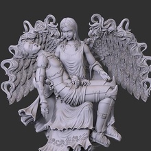 3d game assets printed models angel figures print modeling rendering sculpture art collection warhammer fantasy hobby zbrush lowpoly animal toy character maya monster girl female games toys 3d print model - Mito3D