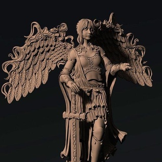 angel figurines print modeling rendering sculpture art collection warhammer fantasy hobby zbrush game lowpoly animal toy character maya monster girl female games toys 3d print model - Mito3D
