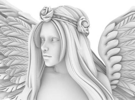 angel fun art model actionfigure wings fantasy sculpture character statue games toys 3d print model - Mito3D