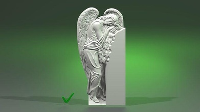 ángel niña flores cnc 3d impresión Monumento escultura estatua religiou catedral objeto estatuilla Dios Arte esculturas 3d print model - Mito3D