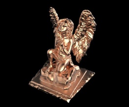 angel grand Kunst cherub Flügel Romantik Schmuck Ringe Skulpturen 3d print model - Mito3D