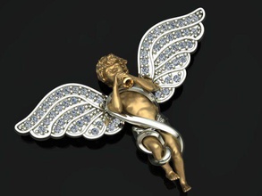 angel 01 bir kolye takı altın lüks shayeste tasarım yazdırılabilir Gümüş melek kadınlar 3d gergedan matrix zbrush kadın mücevher heykeltraşlık baskı kafatası 3d print model - Mito3D