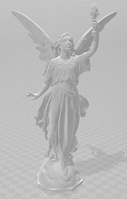 ange neset svet cnc impression 3d art l'ange femme portrait la statue monochrome élégant figurine le cadrage sculptures 3d print model - Mito3D