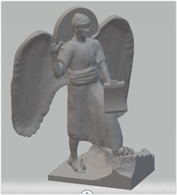 angel open scroll revelation apocalypse bible sculpture jesus art sculptures 3d print model - Mito3D