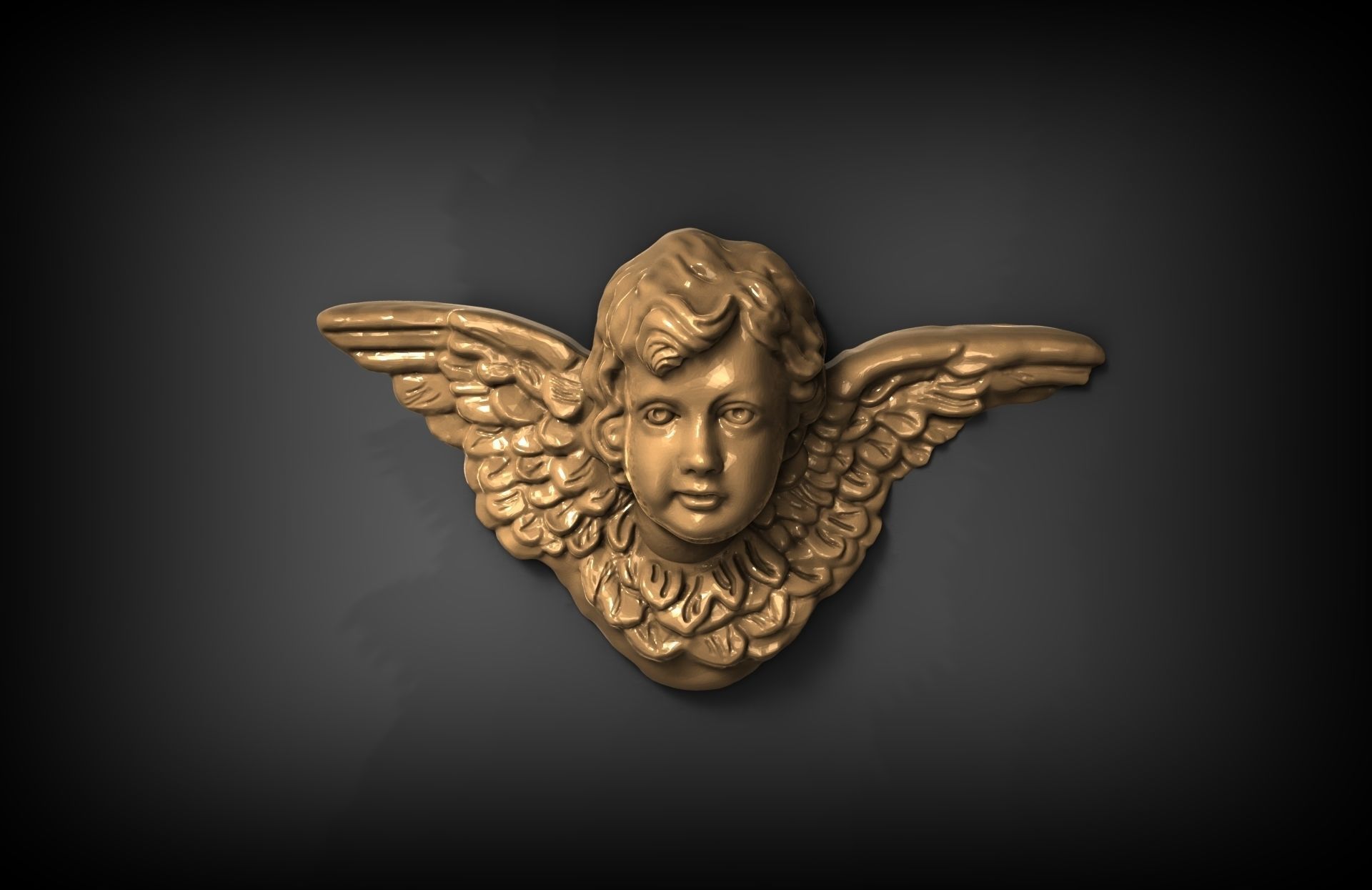 angel pendant cupid love wings jeweler jeweller jewelry pendants 3D print model - Mito3D