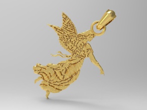 angel pendant saint jewelry pendantbail pendants 3d print model - Mito3D