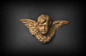 angel pendant cupid love wings jeweler jeweller jewelry pendants 3d print model - Mito3D