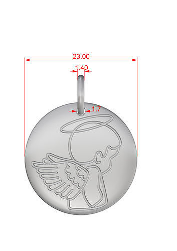 angel pendant jewelry print3d rhinoceros pendants jewellery fashion cad printable gold beautyful female necklaces exclusive wing gems women 3D print model - Mito3D
