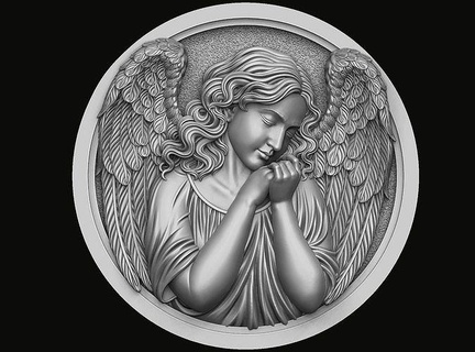 melek kolye 3d Yazdır model kanatlar dua Katolik dini cnc madalyon takı mücevher Vesika aziz isa Tanrı namaz aşk tanrısı mezarlık melekler Sanat heykeller 3d print model - Mito3D