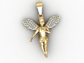 angel pendant mat day thien 3 jewelry platinum gold design silver gem matday thienthan kimcuong trangsuc pendants 3d print model - Mito3D