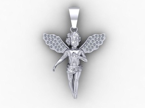 angel pendant mat day thien than jewelry platinum gold design silver gem matday thienthan kimcuong trangsuc pendants 3d print model - Mito3D