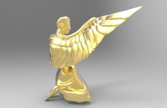 ángel pose art la estatua escultura figura decoración decorativos los ángeles alas de piedra las esculturas 3d print model - Mito3D