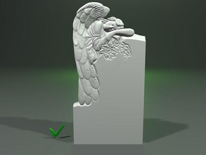 anjo rosa 2 grave cnc 3d impressão arte escultura Artcam esculturas 3d print model - Mito3D