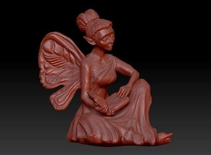 ange statue art sculpture cimetière femme sculptures femelle imprimable bijoux pendentif or bague argent Cupidon chérubin pierre tombale crypte 3d print model - Mito3D