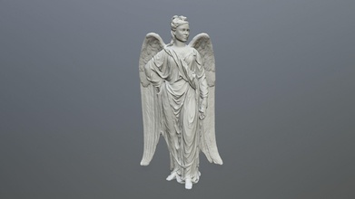 angel statue 05 print cherub decor setting scene printable games toys game accessories 3d print model - Mito3D
