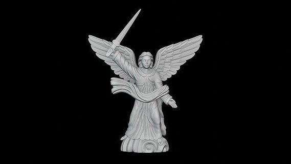 angel statue 3d print model character sculpture wings fantasy art jewelry wing architectural clothing man woman game fashion human gold printable silver sculptures 3d print model - Mito3D