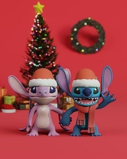 angel stitch christmas game toy action pokemon anime japan tokio cartoon art manga cute home collectible sculpture character lilo disney games toys 3d print model - Mito3D