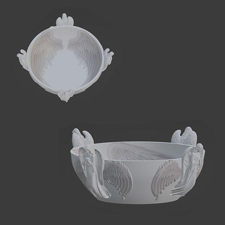 anjo vaso copo estátua escultura asa utensílios domésticos talheres estatueta casa decoração 3d print model - Mito3D