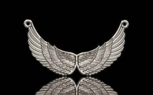 angel wing pendant model 300 angel wing pendant bracelet earring gold rose silver printable bling jewelry luxury gem brilliant diamond ring fashion ring sterling fashion beauty engagement ring pendants  3d print model - Mito3D