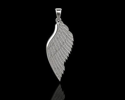 angel wing pendant n5 wings wing pendant fashion angel printable necklaces necklace jewelry pendants silver gold angel wing luxury angel wings gold necklace jewellery jewel brillant  3d print model - Mito3D