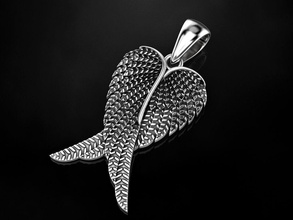 melek kanatları kolye takı kanatlar baskı 3dprinted mücevher yazdırılabilir tasarım altın moda printabl prototipleme Gümüş biker kararma 3d print model - Mito3D