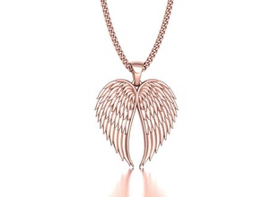 angel wings printable necklace 3dmodel version2 pendant wing necklaces pendants fashion classic usa canada europe france uk mexico united israel italy jewelry 3d print model - Mito3D