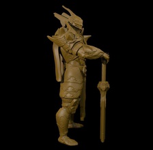 angélique chevalier ange armure épée saint sculpture lame arme croisé jeux jouets planche 3d print model - Mito3D