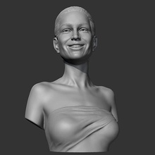 Angelina jolie 3d impression modèle personnage Humain tête portrait buste femme femelle visage Président fille mignonne homme sculpture actrice art sculptures 3d print model - Mito3D