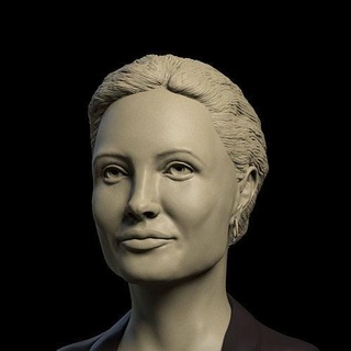 Angelina Jolie Büste stl obj fbx ztl 3d drucken bereit Modell Porträt Kunst Frau Skulptur Vorwürfe Eternale Wunder Skulpturen 3d print model - Mito3D