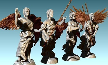 melekler cnc yönlendirici oymacılık öğütme dini semboller takı Odun taş süslü Antik dekorasyon Sanat geleneksel tasarım Tanrı dindar nesne sembol heykeller 3d print model - Mito3D