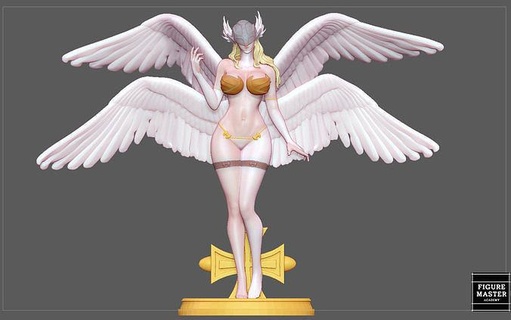 angewomon 2 digimon niña bonita ángel personaje anime 3d impresión Arte esculturas 3d print model - Mito3D