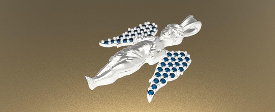 angle diamond pendant jewelry jewellery jewel pendants 3d print model - Mito3D