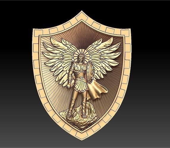 angle guerrier médaillon angleguerrier ange statue ailes fantaisie personnage grec Bible Olympe ancien casque bijoux pendentifs 3D print model - Mito3D