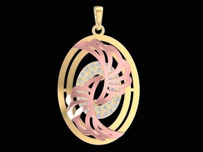 ángulo alas colgante pendiente 1228 1128 joyería joya Moda accesorios oro diamante mujer diseño colgantes 3d print model - Mito3D