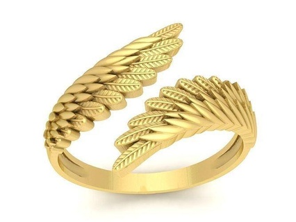 ángulo alas anillo 3639 joyería joya Moda accesorios oro diamante mujer diseño Feng Shui anillos 3d print model - Mito3D