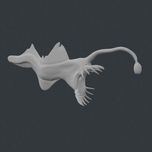 angler monster underwater animal sea ocean creature games toys 3d print model - Mito3D