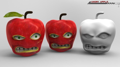 angry apple printable 3d toy toys mac imac valentine challenge education games 3d print model - Mito3D