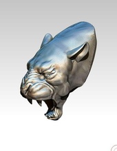 enojado atacar gato puma cabeza peligro gatito animal naturaleza mascota imprimible cnc león Tigre joyería cara Arte esculturas 3d print model - Mito3D