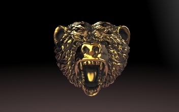 angry bear animal sculpture statue beast creature deco decorative wall jungle polar jewelry pendants 3d print model - Mito3D