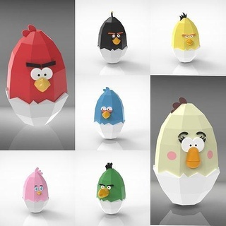 angry birds easter boxes collection blues bird chick nestling box container egg animal cute cartoon games red toucan matilda chuck bomb stella house accessories 3d print model - Mito3D