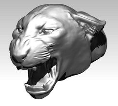 bravo gato tigre puma leão cabeça fracasso escultura alívio felino estátua imprimível animal siberiano medieval interior enfeite emblema antiguidade gatinha siamês tigresa arte esculturas 3d print model - Mito3D