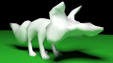 colère renard animal poly humour art sculptures 3d print model - Mito3D
