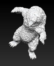 enojado oso pardo ursus cabeza 3d modelo escultura caza trofeo animal salvaje molde cnc impresión molienda arte esculturas 3d print model - Mito3D